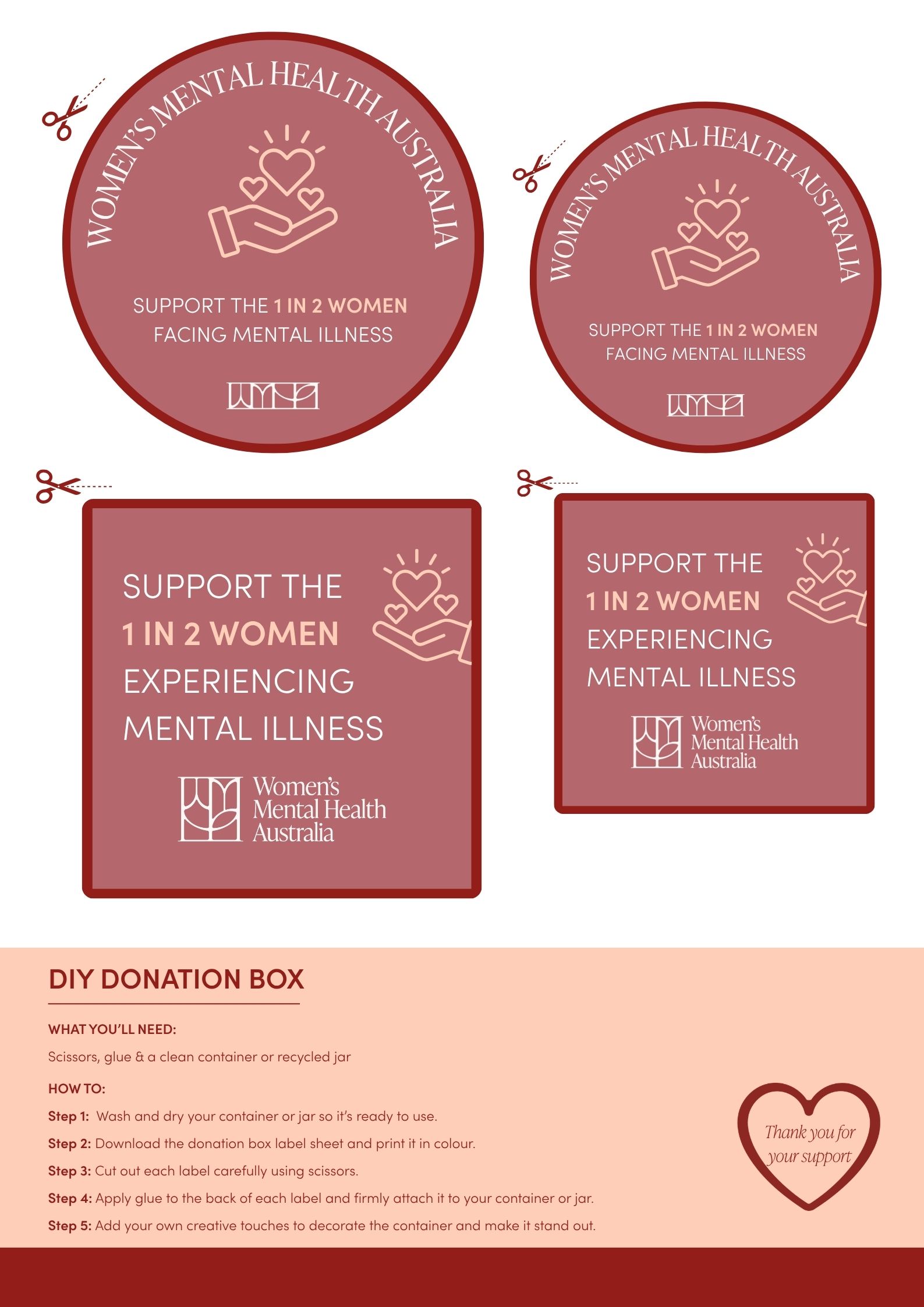 Donation Stickers