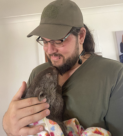 ACT Wildlife wombat kiss