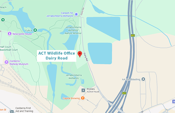 ACT Wildlife Jerra map