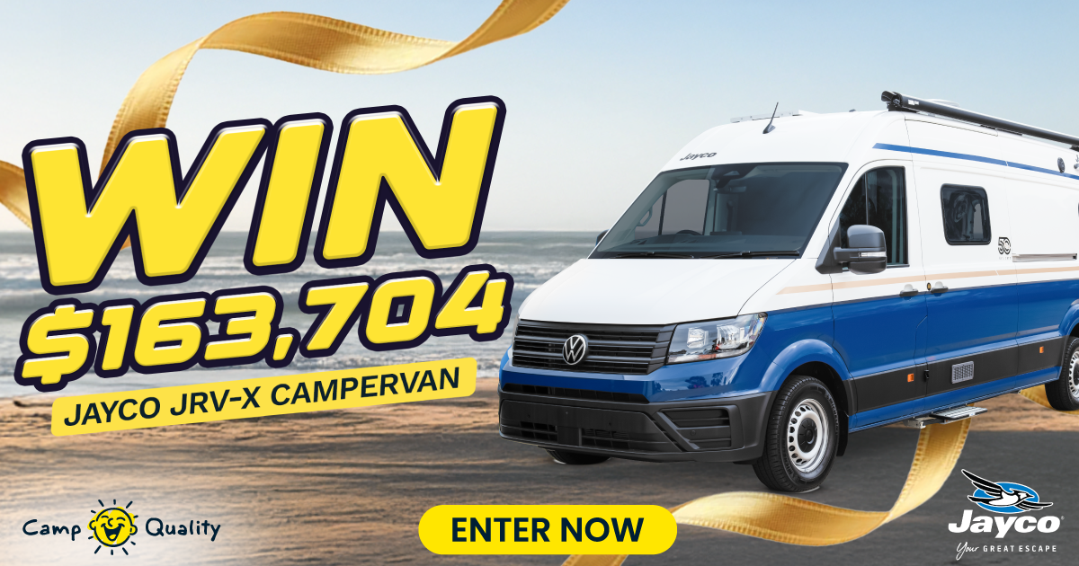 Win a $163K Jayco JRV-X Campervan | Camp Quality Raffle