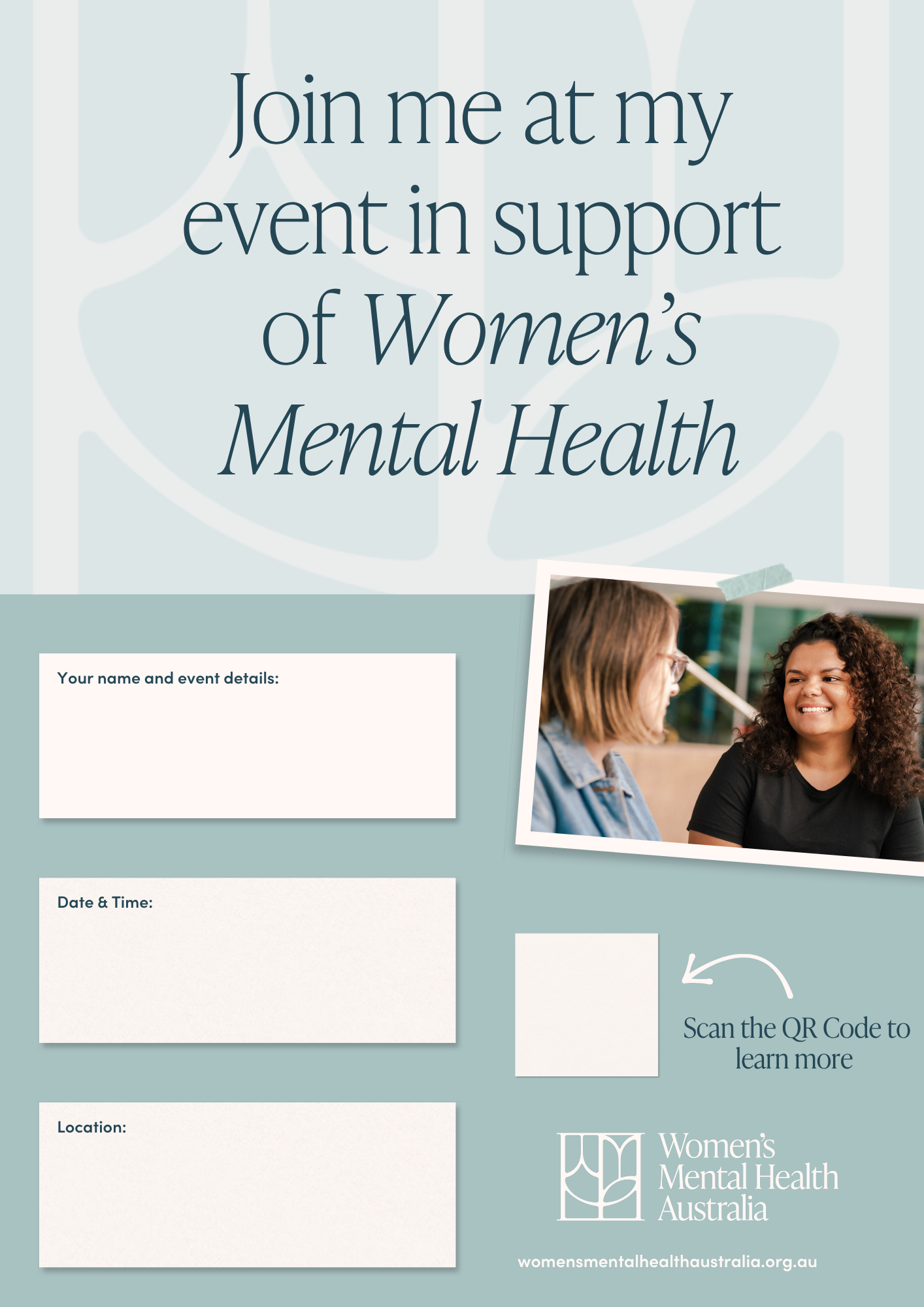 Join Me At My Event Poster - Blue